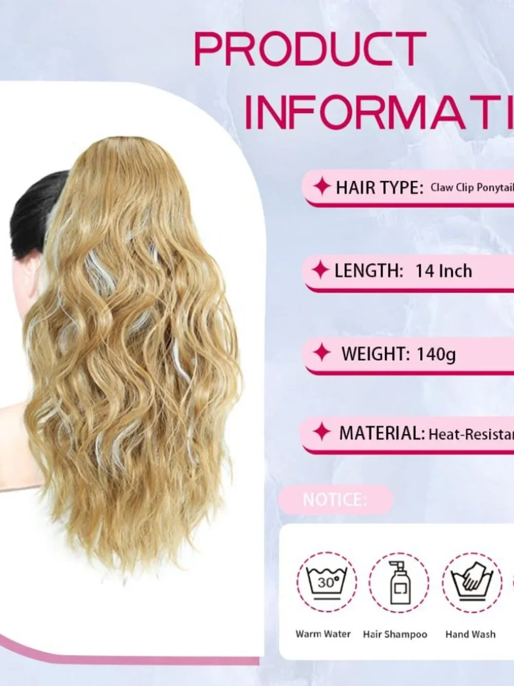 Claw Clip Ponytail Blonde